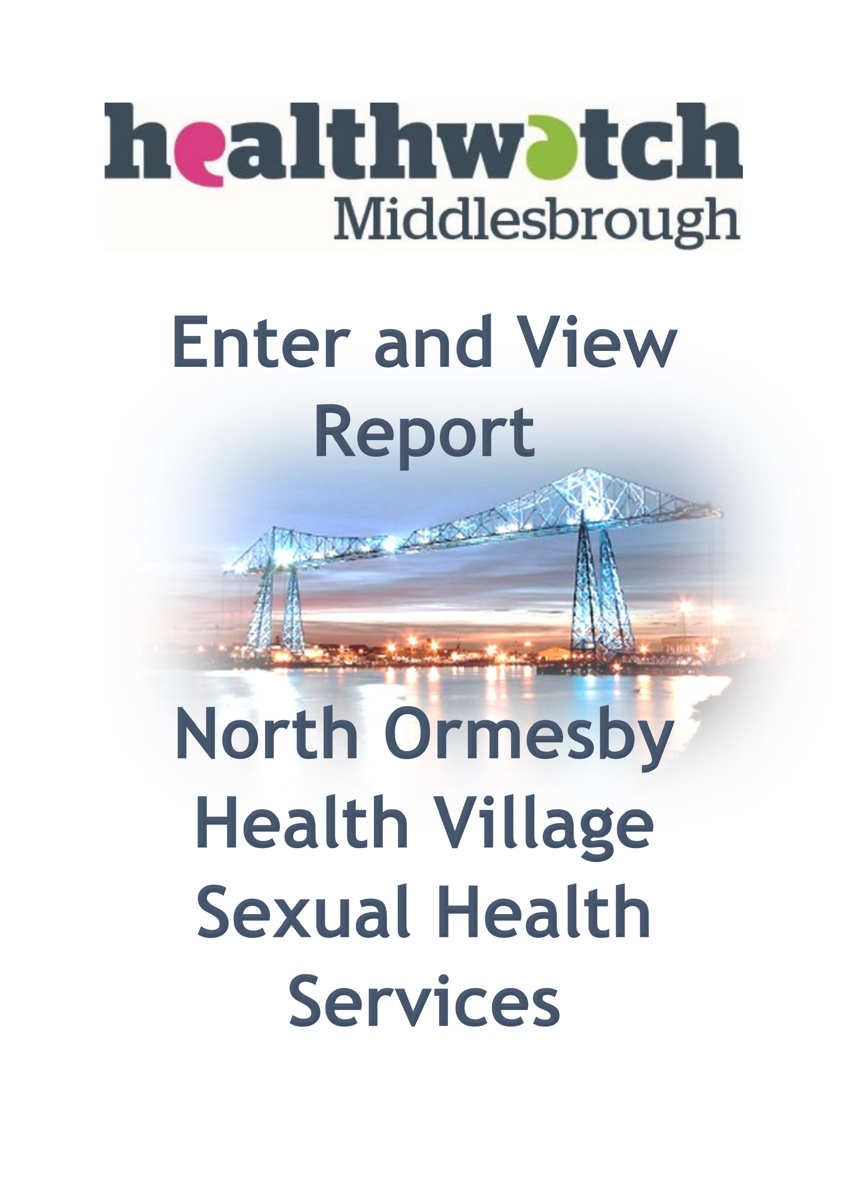 North Ormesby Health Village Sexual Health Services Enter and